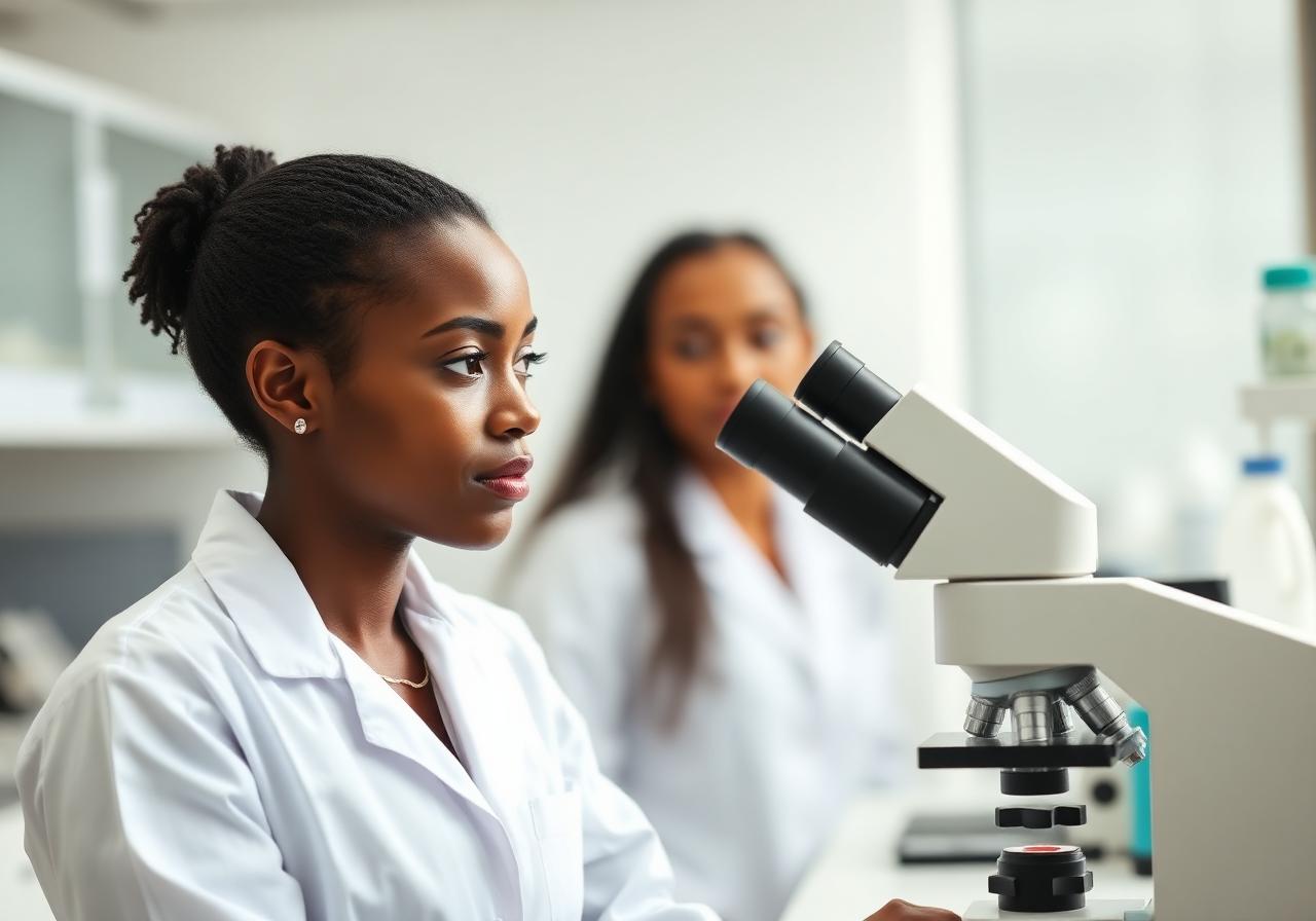 Zoe Diagnostics laboratory scientist analyzing samples